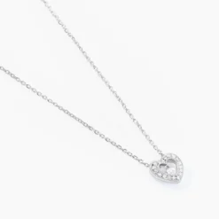 Collier Purete Or Blanc Diamant