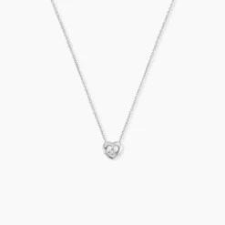 Collier Purete Or Blanc Diamant