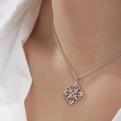 Collier Raelene Argent Blanc