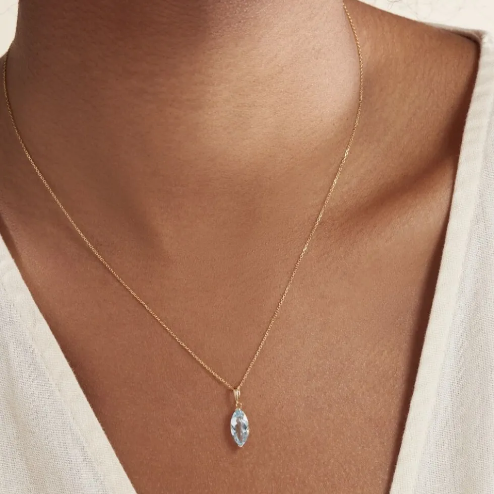 Collier Raquel Or Jaune Topaze