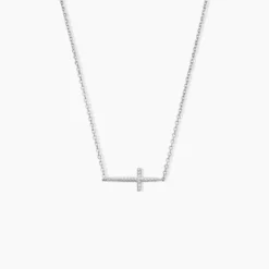 Collier Rayan Argent Blanc Oxyde De Zirconium