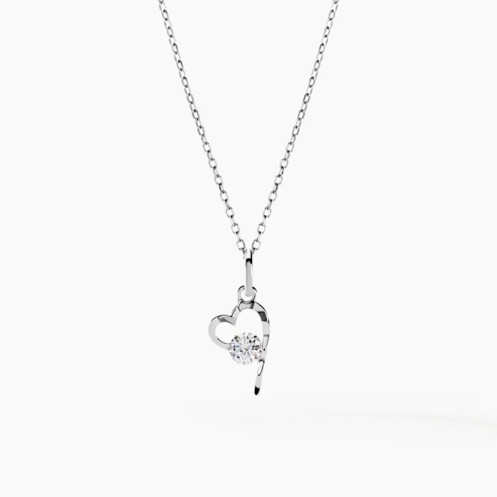 Collier Romance Or Blanc Oxyde De Zirconium