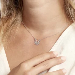 Collier Romy Origami Argent Blanc