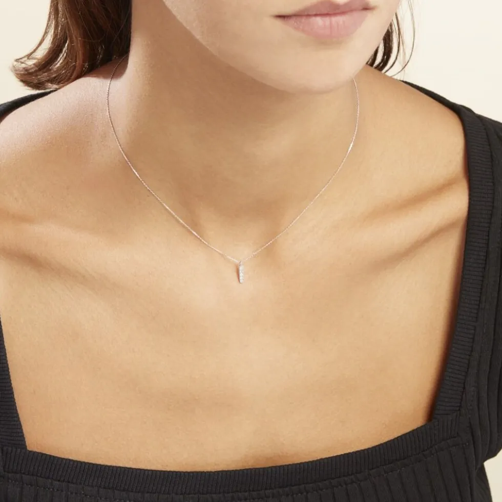 Collier Rosalin Blanc Diamant Blanc