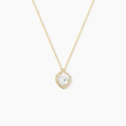 Collier Rosaline Or Jaune Oxyde De Zirconium