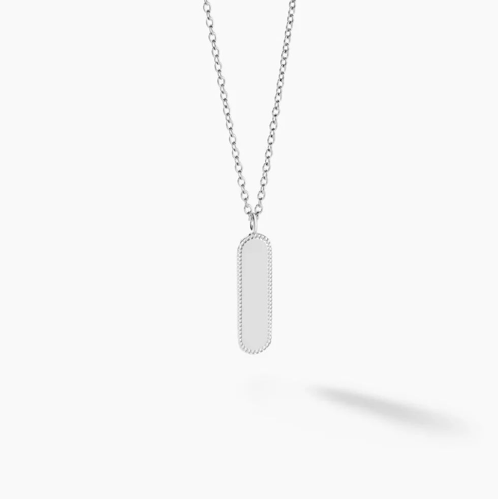 Collier Saddie Argent Blanc