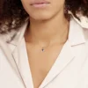 Collier Sagesse Or Blanc Saphir Et Diamant