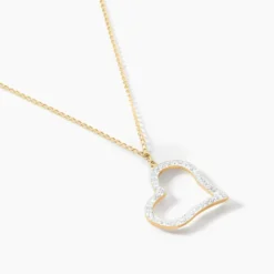 Collier Sallie Or Jaune Strass