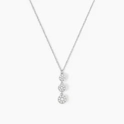 Collier Sandra Argent Blanc Oxyde De Zirconium