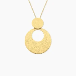 Collier Sautoir Acier Doré Roslin