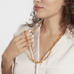 Collier Sautoir Cososus Ambre