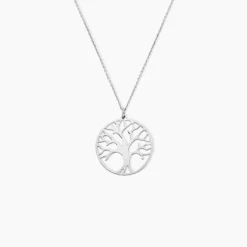 Collier Sautoir Philana Argent Blanc