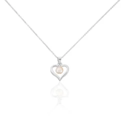 Collier Saynaae Argent Blanc Perle De Culture