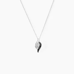 Collier Sculptural Or Blanc Diamant