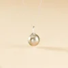 Collier Semi-baroque Or Blanc Perle De Culture De Tahiti