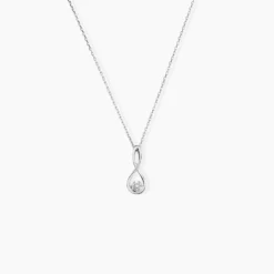Collier Shaeen Or Blanc Diamant