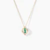 Collier Shahara Or Jaune Emeraude