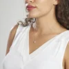 Collier Shannon Argent Blanc Oxyde De Zirconium