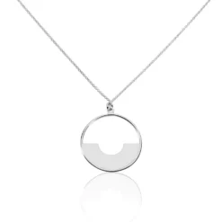 Collier Shemsi Argent Blanc