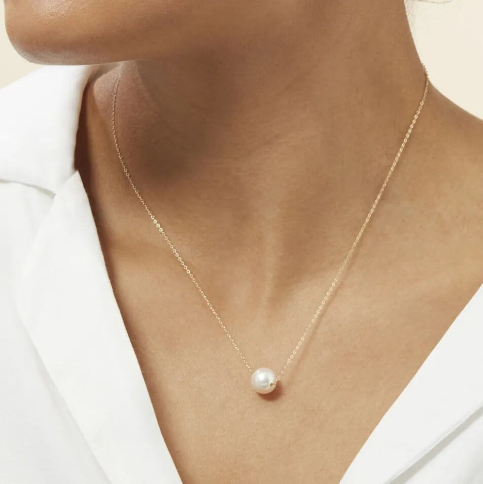 Collier Sissy Or Jaune Perle De Culture