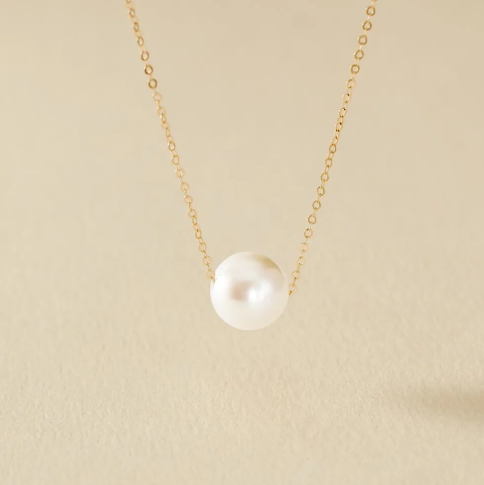 Collier Sissy Or Jaune Perle De Culture