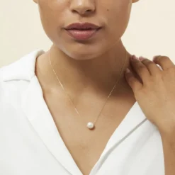 Collier Sissy Or Jaune Perle De Culture