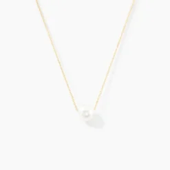 Collier Sissy Or Jaune Perle De Culture