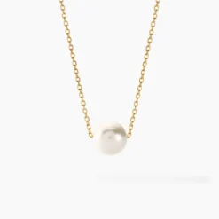 Collier Sissy Or Jaune Perle De Culture