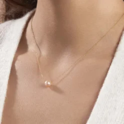 Collier Sissy Or Jaune Perle De Culture