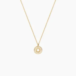 Collier Soleil Eternel Or Jaune