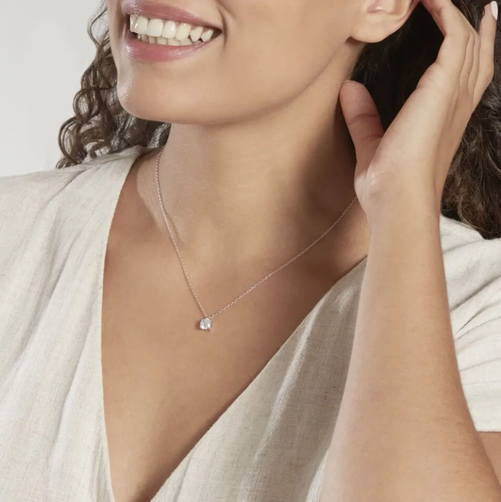 Collier Solitaire Argent Lylwenn