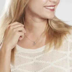 Collier Spirit Argent Blanc Oxyde De Zirconium