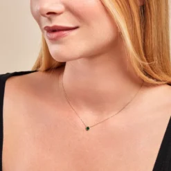 Collier Stellya Or Jaune Malachite