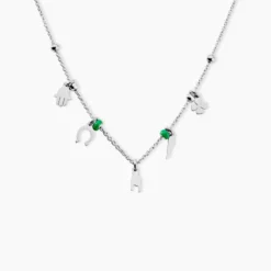 Collier Suzanna Argent Blanc