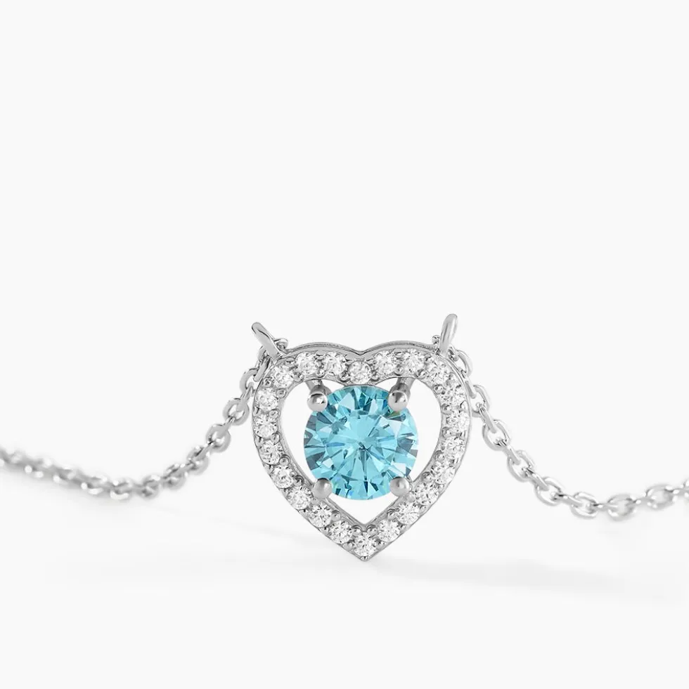 Collier Suzon Argent Blanc Oxyde De Zirconium