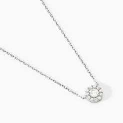 Collier Swanny Argent Blanc Oxyde De Zirconium