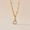 Collier Sydnee Acier Jaune Cristal