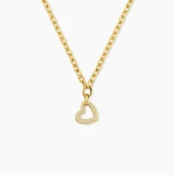 Collier Sydnee Acier Jaune Cristal