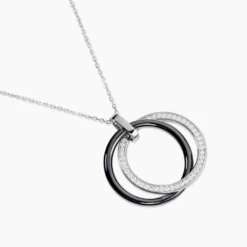 Collier Tania Argent Blanc Céramique Et Oxyde De Zirconium