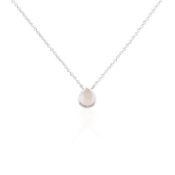 Collier Tao Argent Blanc Quartz