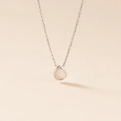 Collier Tao Argent Blanc Quartz