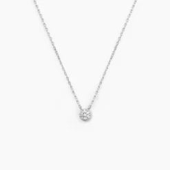 Collier Teani Or Blanc Diamant