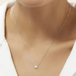 Collier Teani Or Blanc Diamant
