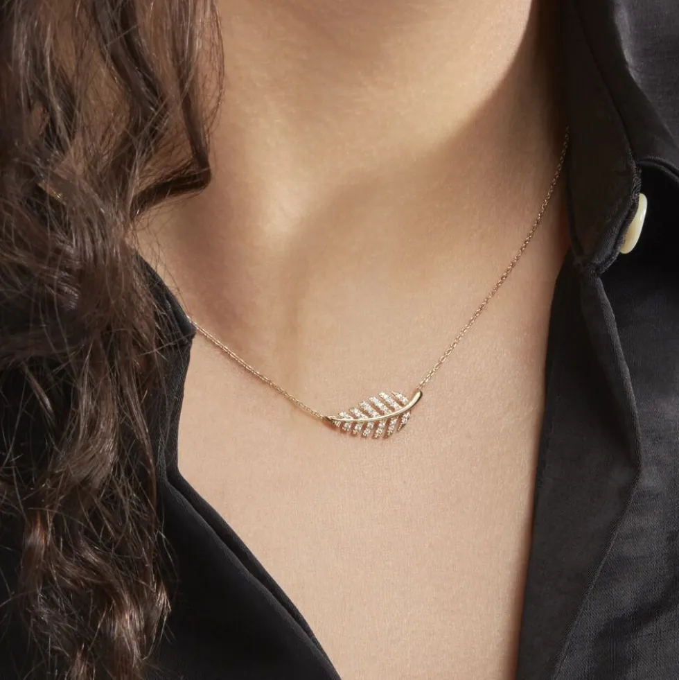 Collier Tourkia Or Jaune Oxyde De Zirconium