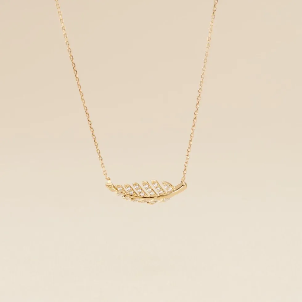 Collier Tourkia Or Jaune Oxyde De Zirconium