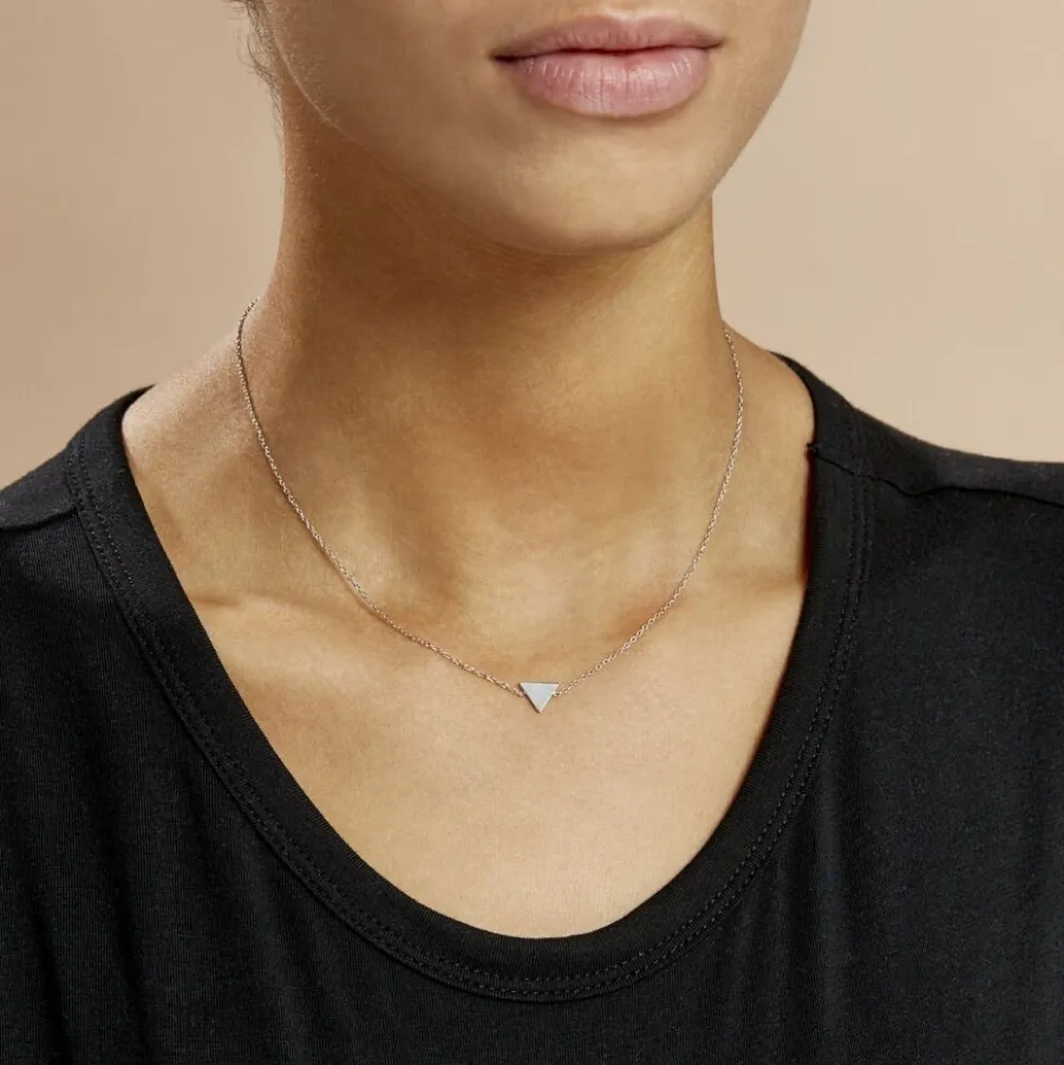 Collier Trilia Argent Blanc