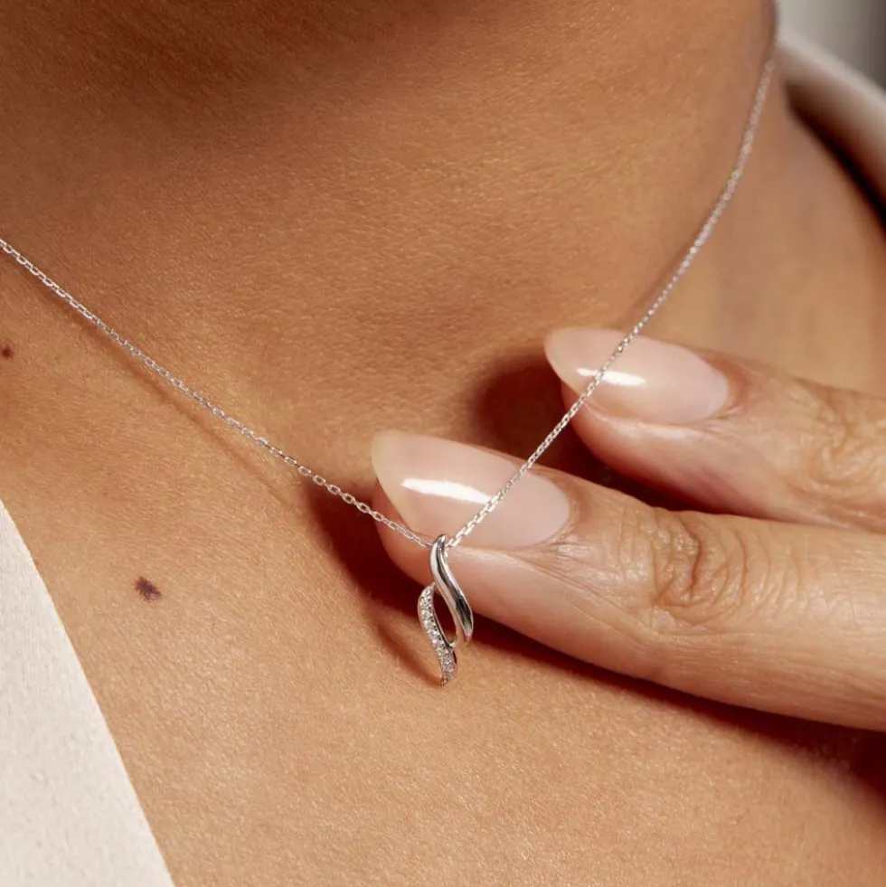 Collier Tylane Or Blanc Diamant
