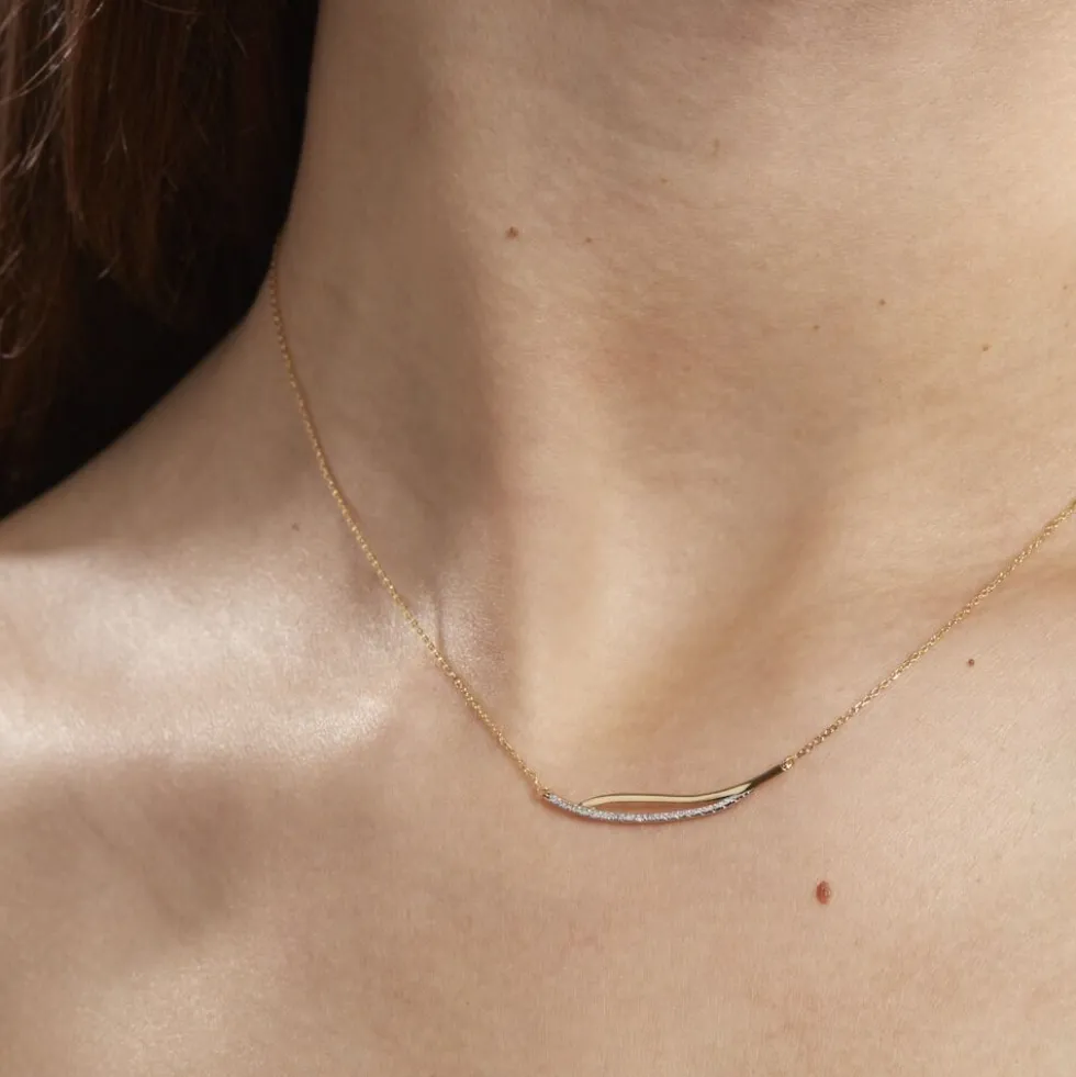 Collier Una Or Jaune Diamant