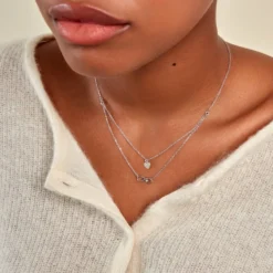 Collier Urielle Argent Blanc