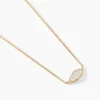 Collier Valentyne Plaque Or Jaune Oxyde De Zirconium